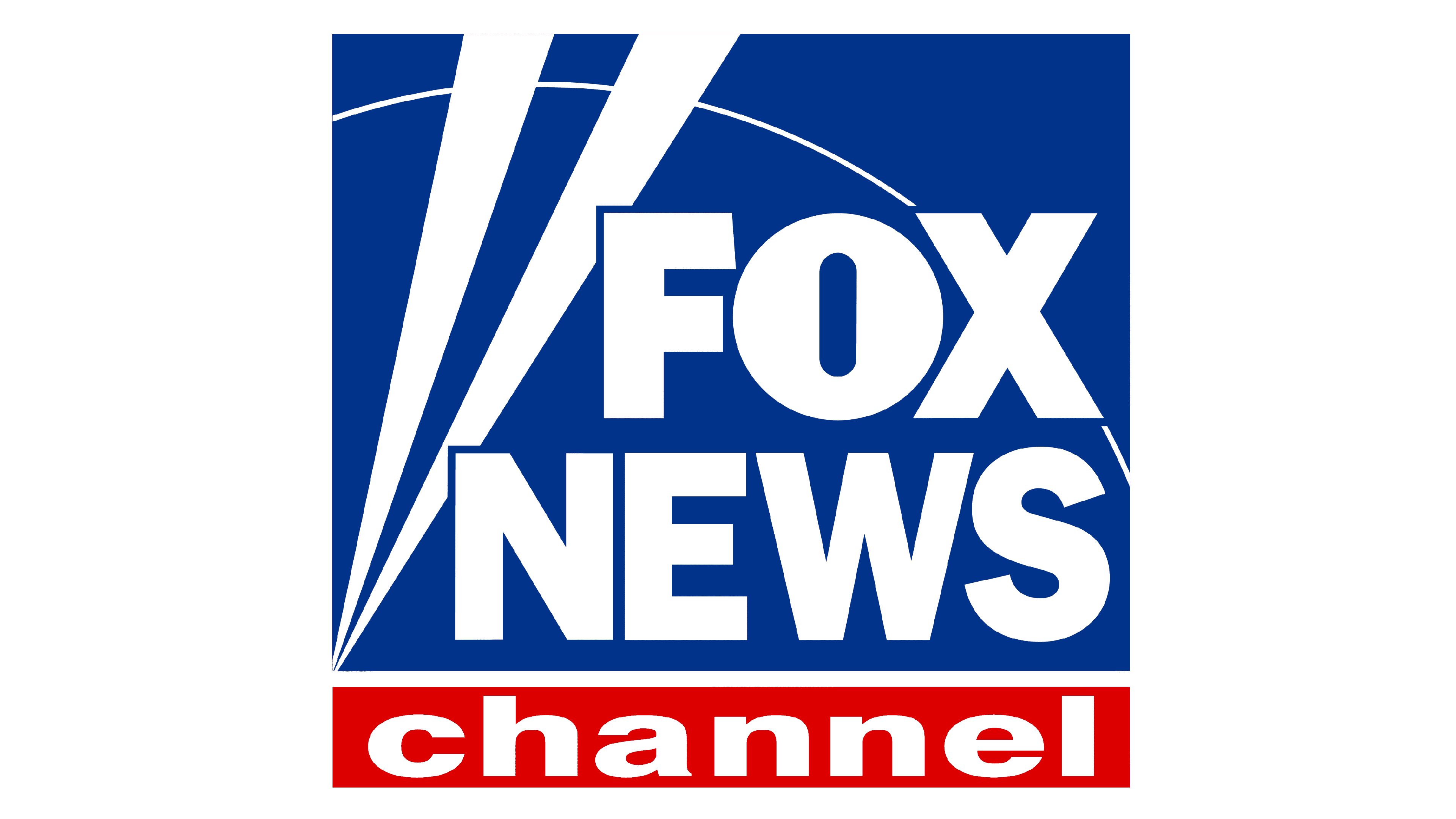 Logo of Fox News Channel with blue, white, and red colors.